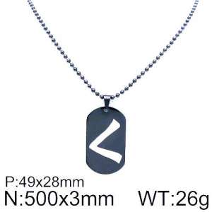 Stainless Steel Black-plating Necklace - KN90026-Z