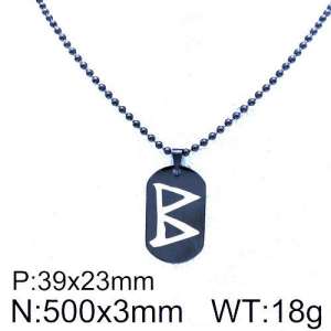 Stainless Steel Black-plating Necklace - KN90028-Z
