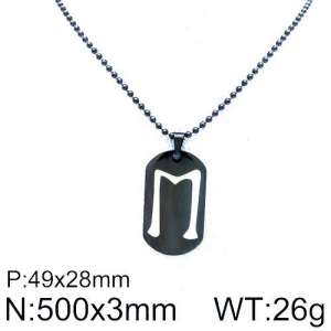 Stainless Steel Black-plating Necklace - KN90029-Z