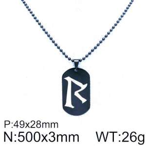 Stainless Steel Black-plating Necklace - KN90032-Z