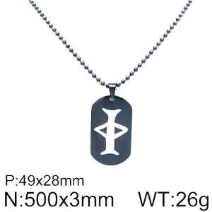 Stainless Steel Black-plating Necklace - KN90033-Z
