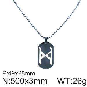 Stainless Steel Black-plating Necklace - KN90034-Z