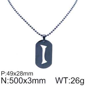 Stainless Steel Black-plating Necklace - KN90035-Z