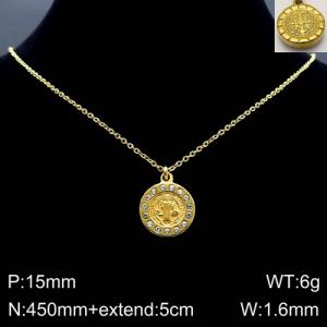 SS Gold-Plating Necklace - KN90141-KFC
