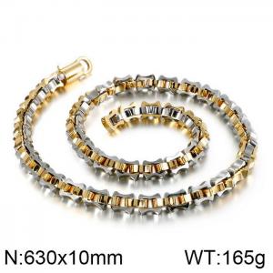 SS Gold-Plating Necklace - KN90253-KFC