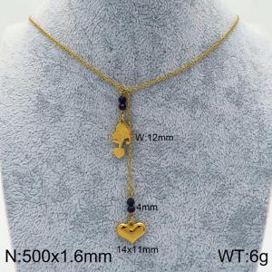 SS Gold-Plating Necklace - KN90375-Z