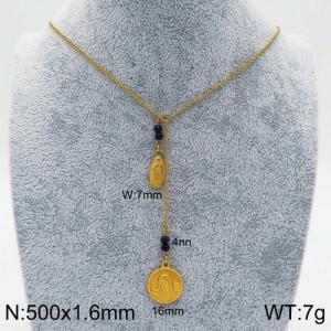 SS Gold-Plating Necklace - KN90379-Z