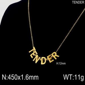 SS Gold-Plating Necklace - KN90432-Z