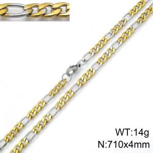 SS Gold-Plating Necklace - KN90519-Z