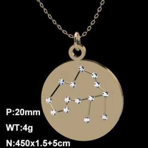 Stainless Steel Stone Necklace - KN90680-Z