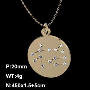 Stainless Steel Stone Necklace - KN90681-Z