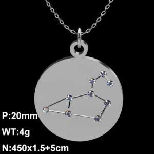 Stainless Steel Stone Necklace - KN90690-Z