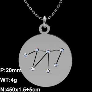 Stainless Steel Stone Necklace - KN90698-Z