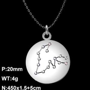 Stainless Steel Stone Necklace - KN90699-Z