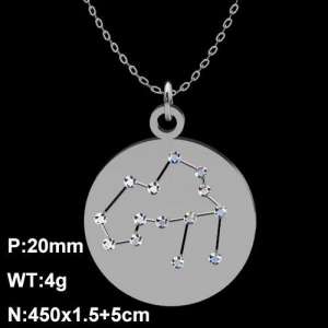 Stainless Steel Stone Necklace - KN90700-Z