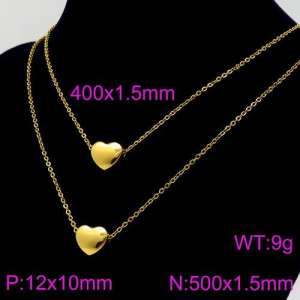 SS Gold-Plating Necklace - KN91434-Z