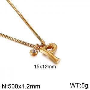 SS Gold-Plating Necklace - KN91797-KFC