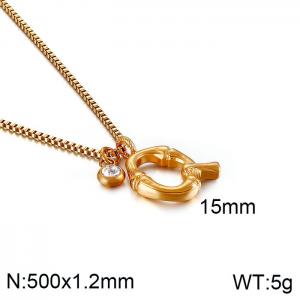 SS Gold-Plating Necklace - KN91798-KFC