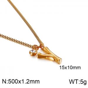 SS Gold-Plating Necklace - KN91806-KFC