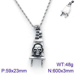 Stainless Skull Necklaces - KN91808-BD