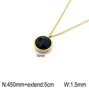 Stainless Steel Stone Necklace - KN92369-Z