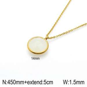 Stainless Steel Stone Necklace - KN92378-Z