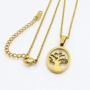SS Gold-Plating Necklace - KN92435-PH