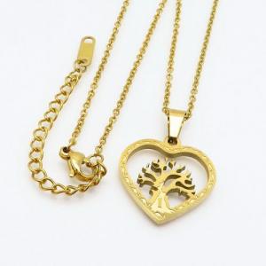 SS Gold-Plating Necklace - KN92445-PH