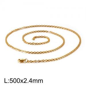 Staineless Steel Small Gold-plating Chain - KN93411-Z