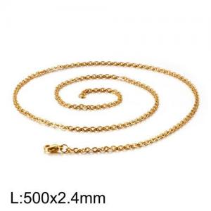 Staineless Steel Small Gold-plating Chain - KN93411-Z