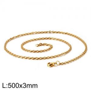 Staineless Steel Small Gold-plating Chain - KN93412-Z