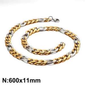 SS Gold-Plating Necklace - KN93465-Z
