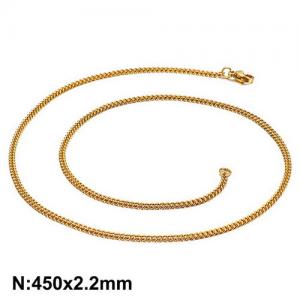 Staineless Steel Small Gold-plating Chain - KN93480-Z