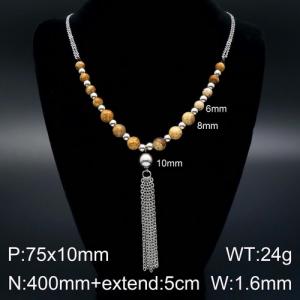 Stainless Steel Necklace - KN93645-Z
