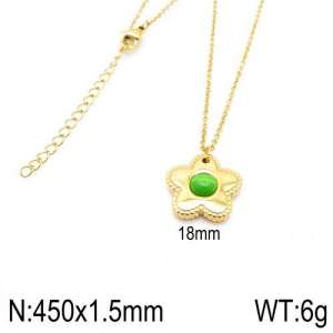 SS Gold-Plating Necklace - KN93861-Z