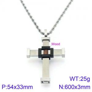 Stainless Steel Black-plating Necklace - KN93970-KLX