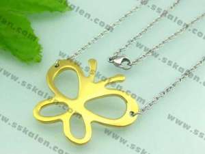 SS Gold-Plating Necklace - KN9413-Z