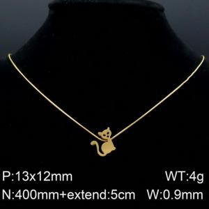 SS Gold-Plating Necklace - KN94379-KFC