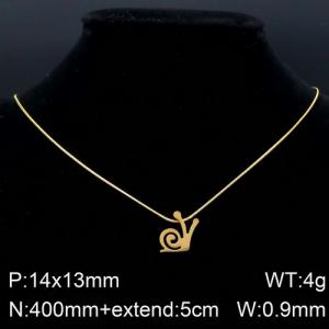 SS Gold-Plating Necklace - KN94380-KFC