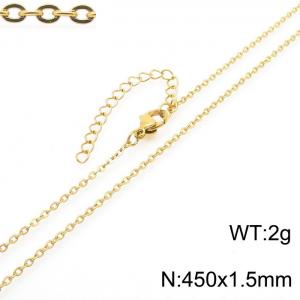 Staineless Steel Small Gold-plating Chain - KN9572-Z