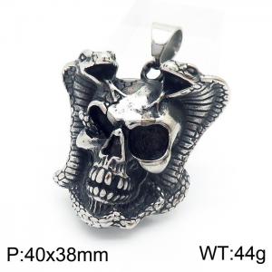 Stainless Skull Pendants - KP100042-KHX