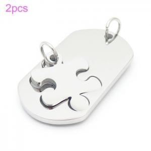 Stainless Steel Lover Pendant - KP100161-HR