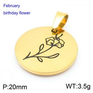 Stainless Steel Gold-plating Pendant - KP100175-Z