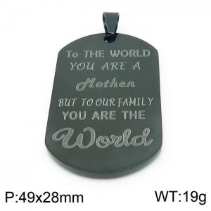 Stainless Steel Black-plating Pendant - KP100217-Z