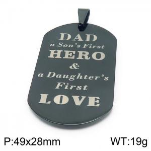 Stainless Steel Black-plating Pendant - KP100226-Z