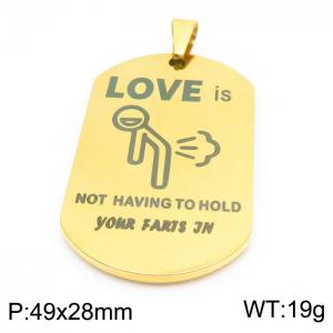 Stainless Steel Gold-plating Pendant - KP100228-Z