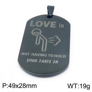 Stainless Steel Black-plating Pendant - KP100229-Z