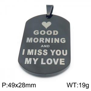 Stainless Steel Black-plating Pendant - KP100232-Z