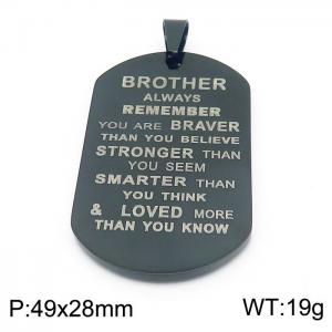 Stainless Steel Black-plating Pendant - KP100244-Z