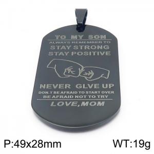 Stainless Steel Black-plating Pendant - KP100247-Z
